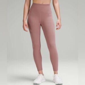 Lululemon Wunder Train HR Tight 25" Twilight Rose Women's 4 Yoga Workout